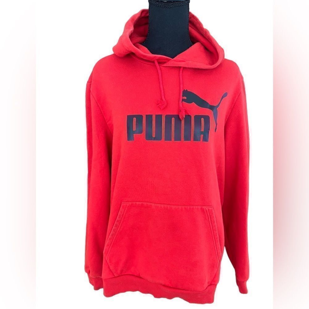 PUMA red/black graphic long sleeved hoodie